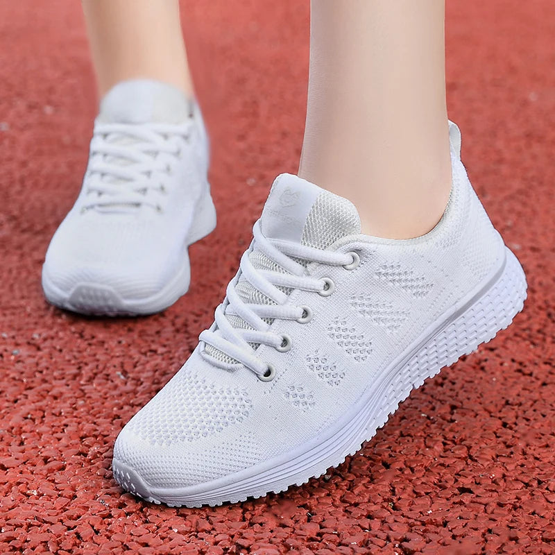 Women's casual shoes breathable mesh, anti slip soft sole, running shoes