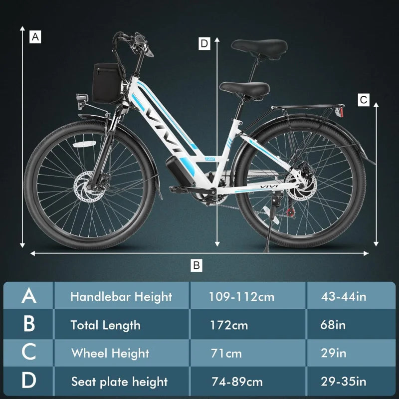 QVivi Electric Bike for Adults with 750W Peak Motor,