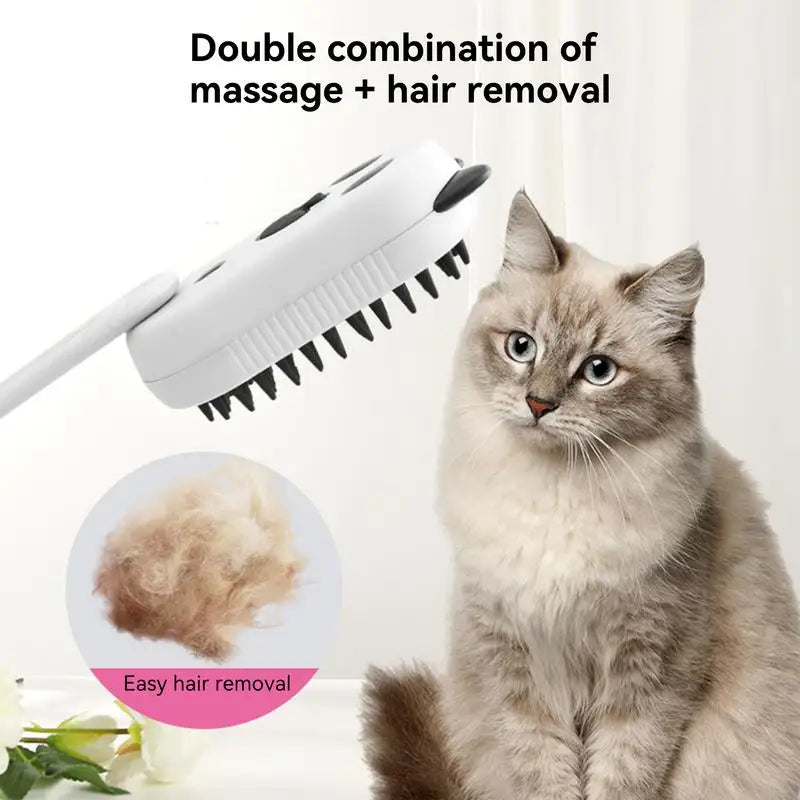 Steamy Dog/Cat Brush 4-in-1 Hair Removal Combs With Steamy Spray