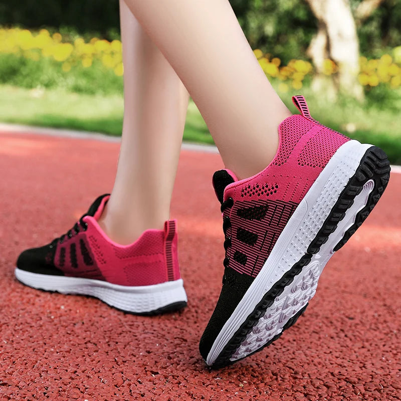 Women's casual shoes breathable mesh, anti slip soft sole, running shoes